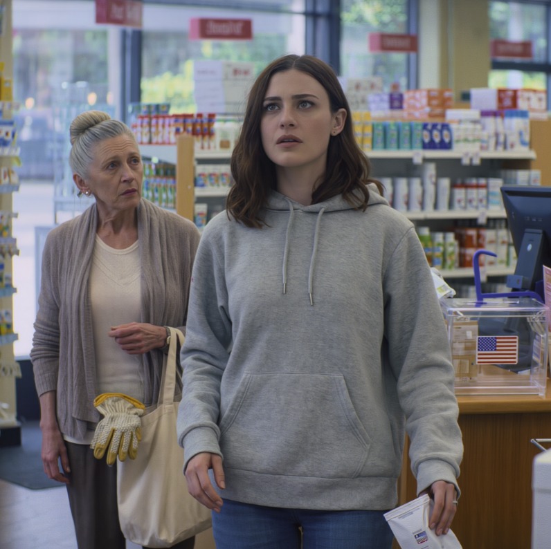 Kobieta w aptece w Seattle patrzyła na mnie, jakby zobaczyła ducha – a potem powiedziała imię, przez które moja torba z lekami wypadła mi z ręki