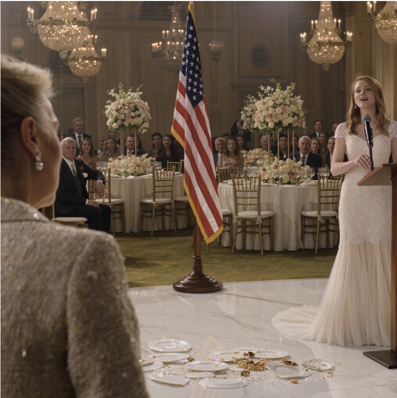 Zamarłem, gdy moja synowa wysypała jedzenie na podłogę i kazała mojej żonie je zjeść podczas wesela. Zrobiłem jeden powolny krok do przodu, a jej ojciec nagle podskoczył w panice.