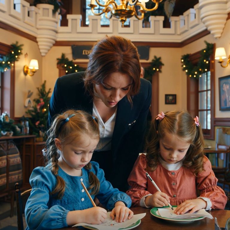 Weszłam do świątecznej restauracji „zamek księżniczki” z moimi pięcioletnimi bliźniakami i tylko 20 dolarami – mężczyzna siedzący dwa stoliki dalej nie robił scen… cicho robił jedną rzecz, która towarzyszyła nam przez całą drogę do domu, aż usiadł przy moim kuchennym stole i powiedział coś, co sprawiło, że czas zwolnił