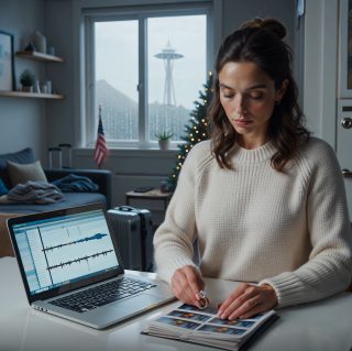 Powiedział, że jego tata jest w szpitalu, a potem jego była dziewczyna umieściła go pod choinką, więc zostawiłam pierścionek na stole i pozwoliłam, by cisza przerodziła się w plan.