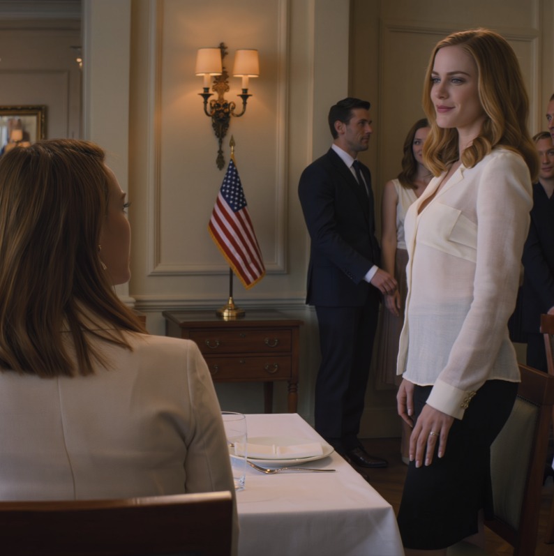 Podczas naszej rodzinnej kolacji w amerykańskiej stekowni moja siostra zadrwiła: „To tylko kelnerka – nie oczekujcie wiele”. Moi rodzice milczeli, krewni wybuchnęli śmiechem, a ja po prostu zacisnęłam serwetkę. Gdy tylko wszedł jej mąż, uśmiechnął się i powiedział: „Zabawne… w zeszłym tygodniu zatwierdziła moją podwyżkę”. Wszyscy odwrócili głowy w moją stronę – a ja odstawiłam kieliszek, gotowa do „kontrataku”.