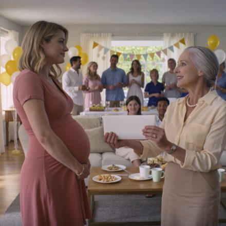 Dzień, w którym moja teściowa wręczyła mi białą kopertę podczas mojego własnego baby shower i spokojnie ogłosiła czterdzieści siedem powodów, dla których jej syn powinien mnie zostawić