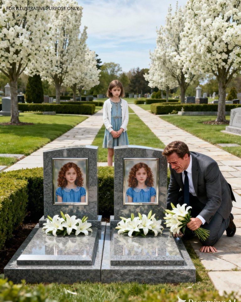 Zrozpaczony milioner odwiedzał groby swoich córek każdej soboty — aż do momentu, gdy biedna dziewczynka wskazała na nagrobki i wyszeptała: „Proszę pana… Oni mieszkają na mojej ulicy”.