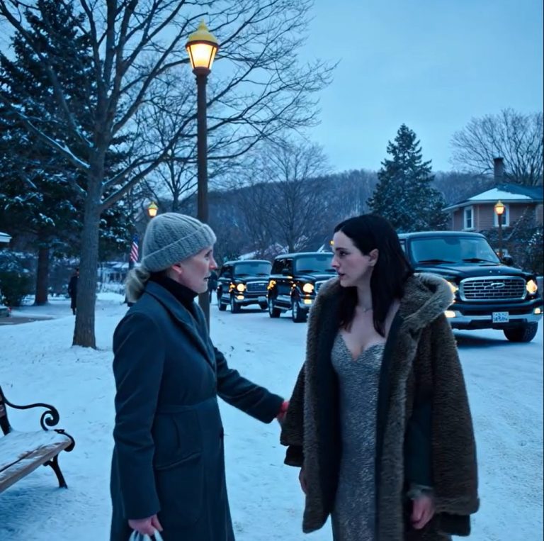 Moja synowa wysłała mnie na dwór w Wigilię. Zamek kliknął – a potem pojawił się bosonogi nieznajomy…