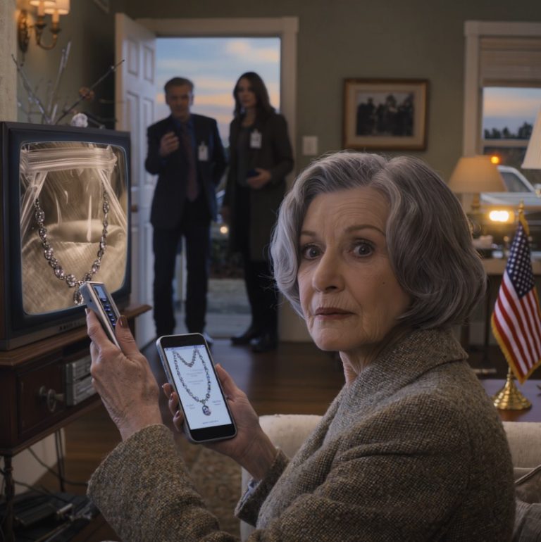 Synowa pożyczyła ode mnie biżuterię na imprezę. Kilka godzin później zobaczyłam w wiadomościach mój naszyjnik, zamknięty w przezroczystej torebce na dowody. Mój telefon zawibrował z SMS-em od niej: „Nie wierz w to, co mówią”. Kilka minut później pod mój dom podjechały radiowozy… i co najdziwniejsze: nie pytali o nią. Pytali o mnie.