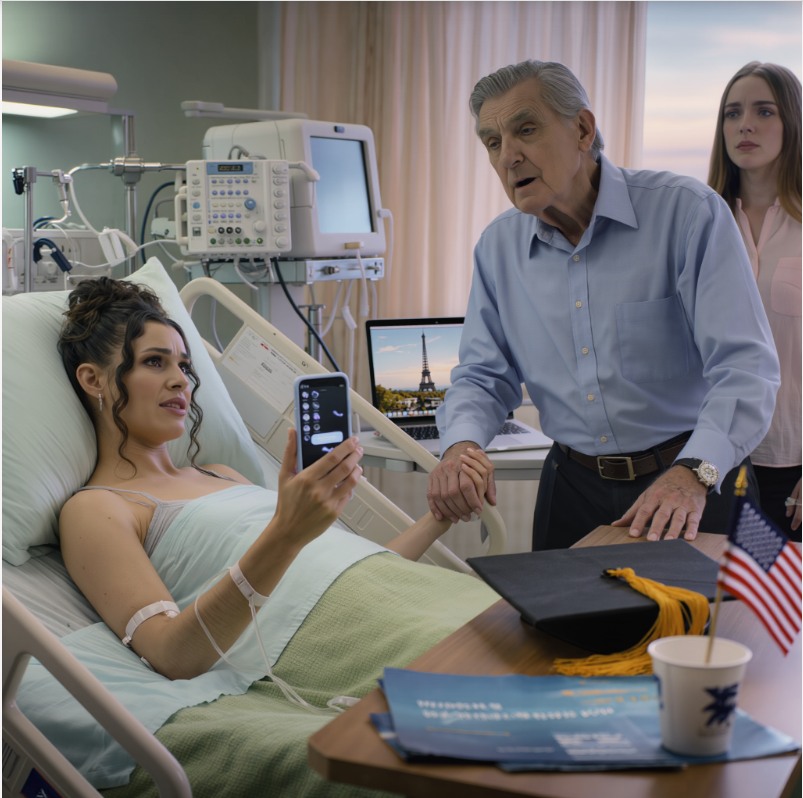 Kiedy zemdlałam na ukończeniu studiów, lekarze wezwali moich rodziców. Nigdy nie przyjechali. Zamiast tego siostra oznaczyła mnie na zdjęciu: „Wreszcie – rodzinny wyjazd do Paryża, bez stresu, bez dramatów”. Nic nie powiedziałam.