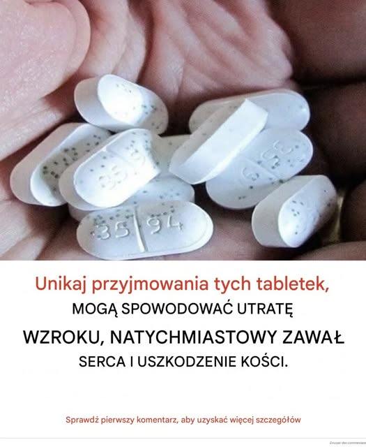 UWAGA! TE TABLETKI MOGĄ POWODOWAĆ ZAKRZEPY, ZAKRZEPY I ZAWAŁ SERCA