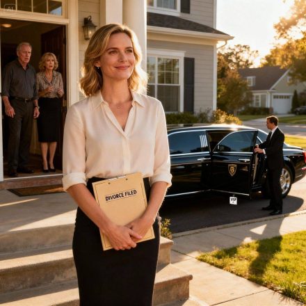 Po nieznośnym obelgu ze strony teściów w końcu wniosłam pozew o rozwód. Teść zaśmiał się zimno: „Beznadziejna wymówka na żonę”. Teściowa warknęła: „Dobrze się stąd wydostać, pijawko”. Godzinę później podjechał po mnie luksusowy samochód. Teść zaczął się trząść. „Nie… to niemożliwe… dlaczego…?”