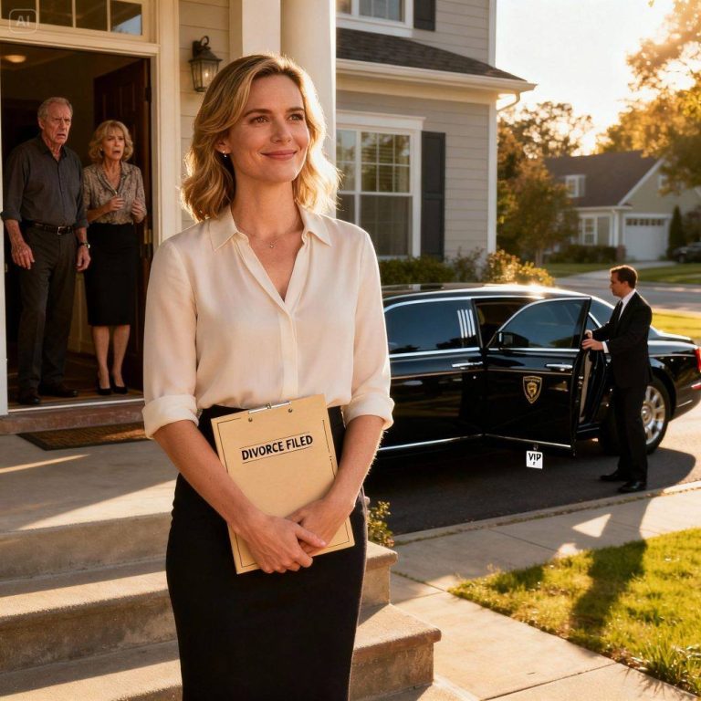 Po nieznośnym obelgu ze strony teściów w końcu wniosłam pozew o rozwód. Teść zaśmiał się zimno: „Beznadziejna wymówka na żonę”. Teściowa warknęła: „Dobrze się stąd wydostać, pijawko”. Godzinę później podjechał po mnie luksusowy samochód. Teść zaczął się trząść. „Nie… to niemożliwe… dlaczego…?”