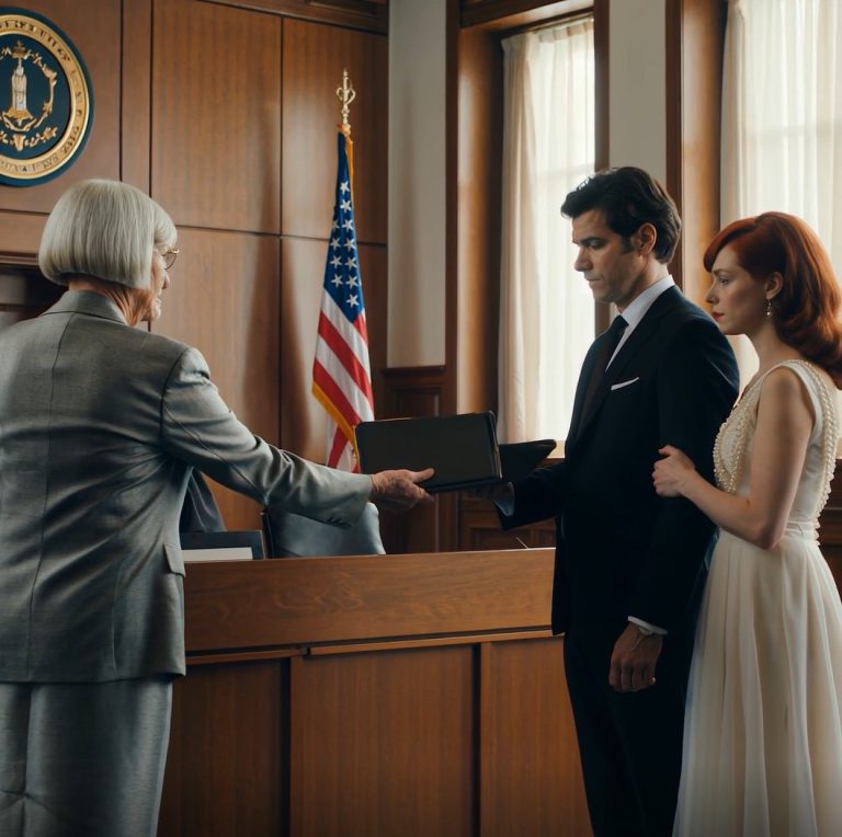 Mój syn wskazał na mnie przed sędzią i powiedział: „Ta stara kobieta wie tylko, jak zmarnować to, na co nie zasługuje”. Żądał całego majątku, który mój mąż zostawił mi w testamencie. Sędzia skinął głową, a jego prawnik uśmiechnął się, pewny zwycięstwa. Wtedy powiedziałem trzy słowa, które sprawiły, że sędzia zbladł.