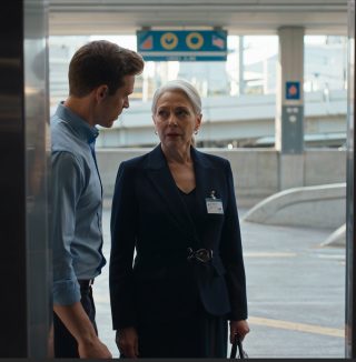 „Ona poczeka tutaj” – powiedział mój syn na parkingu, tuż przed tym, jak drzwi windy zamknęły się między nami.