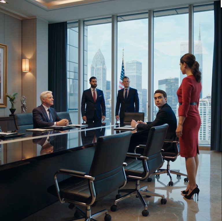 Zabierał „tę drugą kobietę” na spotkanie z klientem, a potem zamarł, gdy wszedł nowy prezes… I to była jego żona.