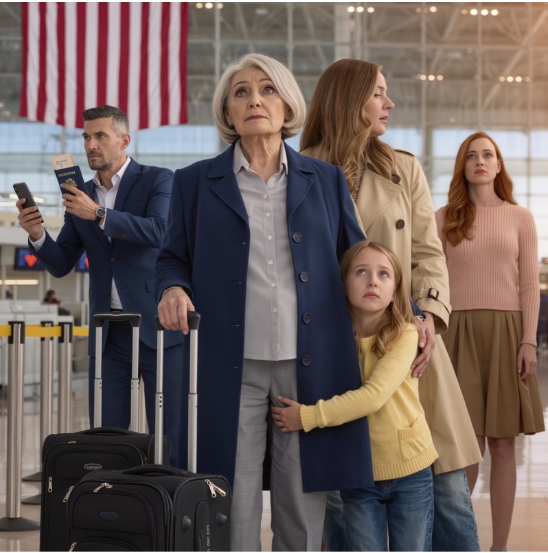 Myślałam, że zmierzam ku podróży życia, ale nie czekał na mnie Paryż ani Prowansja — była to cicha, perfekcyjnie wyreżyserowana chwila na zatłoczonym amerykańskim lotnisku, gdzie moja córka „zapomniałaby” mojego biletu, mój zięć pośpieszałby nas, jakbym była dla niego utrapieniem, a moje wnuczki patrzyłyby wszędzie, tylko nie na mnie, podczas gdy 35 000 dolarów moich oszczędności emerytalnych leżałoby bezpiecznie w ich kieszeniach, a moja walizka stała obok mojej nogi jak dowód na to, że im uwierzyłam.