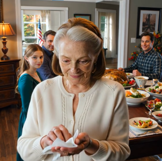 „Babciu – powiedz, że źle się czujesz i wyjdź na zewnątrz” – napisała moja wnuczka przy obiedzie. Dziesięć minut później…