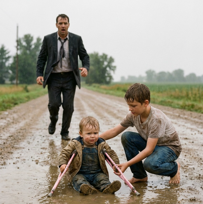 Syn bogacza nie mógł chodzić — aż biedny chłopiec wciągnął go w błotnistą kałużę i zmienił jego życie na zawsze