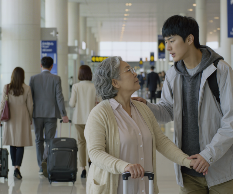 Moja babcia zapłaciła 30 000 dolarów za dołączenie do naszej „rodzinnej podróży” do Europy. Na lotnisku mój ojciec spojrzał jej w oczy i powiedział: „Zapomniałem twojego biletu, wracaj do domu”. To nie był błąd. Taki był plan. Zostałem z nią. Trzy tygodnie później moi rodzice wrócili ze śmiechem… aż zobaczyli mnie czekającego spokojnie, nieruchomo obok mężczyzny, którego nie znali… i nagle nikt się nie uśmiechał.