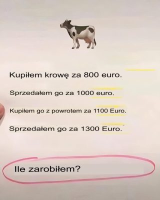 Matematyczna łamigłówka z krową: Czy potrafisz ją rozwiązać?