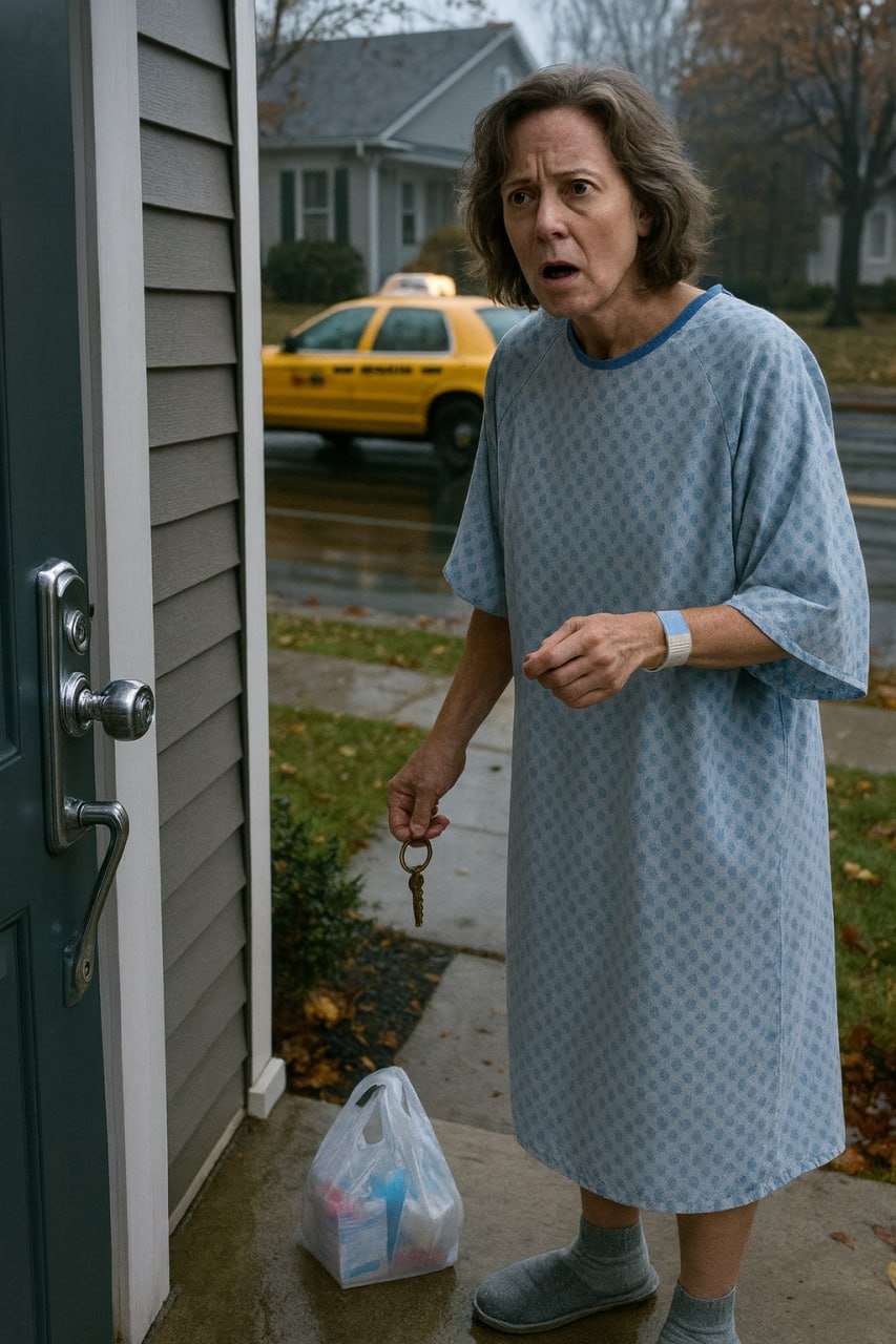 Mój syn zapomniał odebrać mnie ze szpitala, mimo dziesięciu telefonów. Obawiając się, że coś jest nie tak, zignorowałam ból ran, wzięłam taksówkę i wróciłam do domu — a tam zastałam zmienione zamki. Na drzwiach wisiała kartka: „Nie wracaj. Dla pasożytów nie ma tu miejsca.” Nie płakałam. Nie wdawałam się w kłótnię. Bo mój zmarły mąż zostawił mi ostatnią tajną broń — i zamierzałam zmienić wszystko.