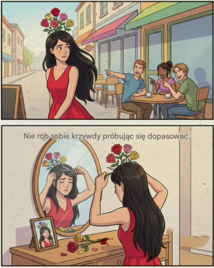 Nie okaleczaj się, by pasować: o odwadze bycia sobą