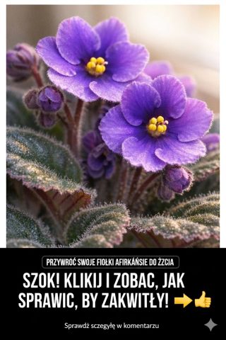 Oto jak przywrócić życie fiołkom afrykańskim, gdy zima zatrzymuje ich kwitnienie
