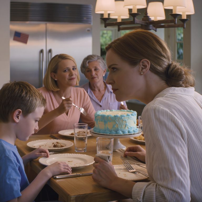 Podczas kolacji moja siostra powiedziała, że ​​„tanie” ciasto urodzinowe mojego syna sprawiło, że jej dzieci poczuły się źle. Mama się z nią zgodziła. Mój syn, który pomagał upiec własne ciasto, spuścił wzrok na swoje dłonie. Wyszliśmy cicho. Teraz ona błaga mnie o pomoc…