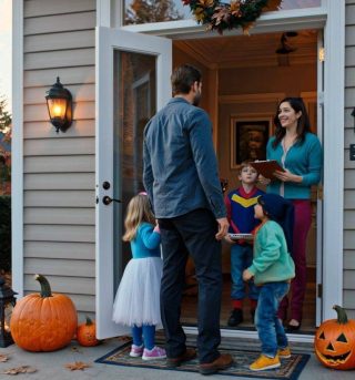 Co roku na Halloween mój brat zostawiał u mnie swoje dzieci — ale w tym roku nieznajomy zapukał do moich drzwi i wszystko zmienił… Nazywam się