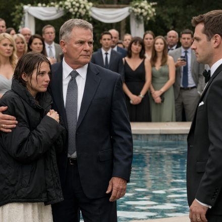 W dniu mojego ślubu wrzucił mnie do basenu — ale następny ruch ojca zostawił wszystkich bez słowa