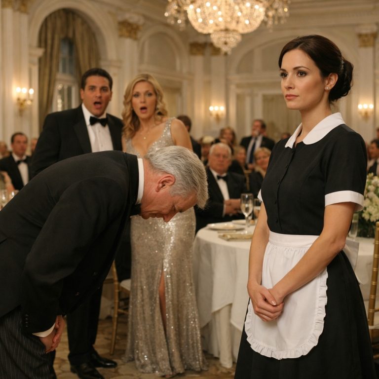 Nigdy nie powiedziałam mężowi, że posiadam imperium warte pięć miliardów dolarów. Dla niego wciąż byłam “bezużyteczną gospodynią domową”. Na jego przyjęciu promocyjnym zmusił mnie do założenia munduru pokojówki i podawania drinków, podczas gdy jego kochanka zajęła honorowe miejsce, nosząc moją biżuterię. Trzymałem głowę nisko i serwowałem cicho—aż jego szef mnie zobaczył i nagle się zatrzymał.