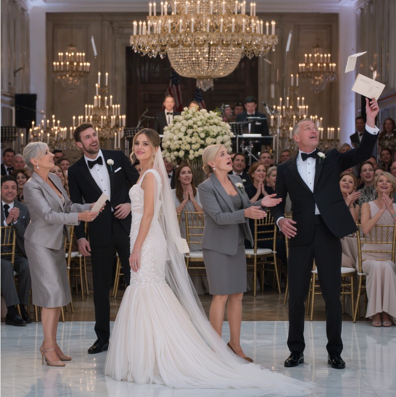 W dniu mojego ślubu mama wcisnęła mi w dłoń starą książeczkę oszczędnościową, a tata ją wyrwał, rzucił na zimny marmur na oczach 150 gości i warknął: „Śmieci należą do śmieci!”, jakby mówił o niej, a nie o papierze. Nie protestowałem, nie płakałem, po prostu odszedłem – po cichu – ale i tak tydzień później zaniosłem tę małą książeczkę do banku.