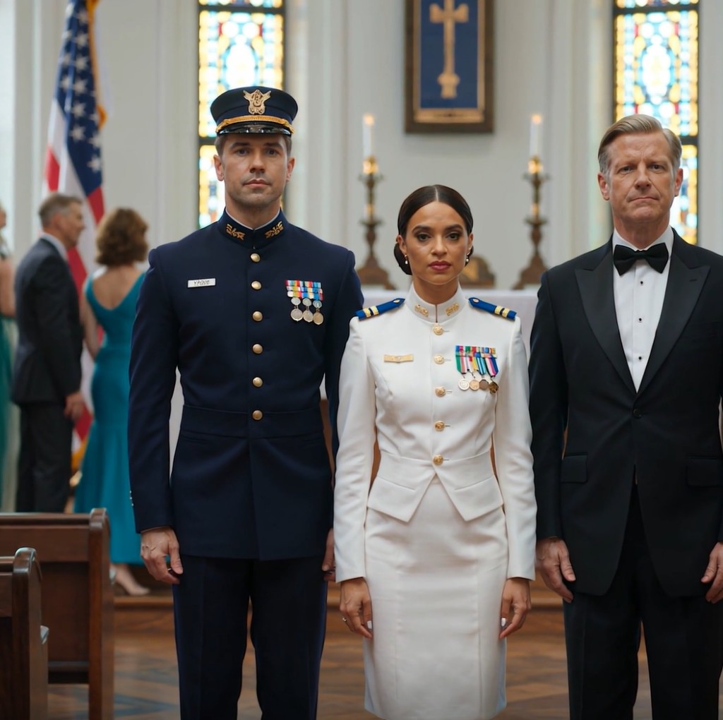 Na moim ślubie mój tata — bogaty prezes — warknął: „Zdejmij te głupie medale, to skandal!”. Gdy odmówiłam, uderzył mnie w twarz przed 280 gośćmi. Potem mój narzeczony, żołnierz Navy SEAL z czterema gwiazdkami, złapał go za nadgarstek i powiedział 8 słów. Cała sala zerwała się na nogi, a twarz mojego ojca zbladła…