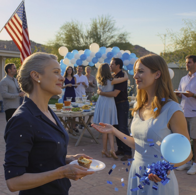 „On ma twoje oczy” – powiedziała, podając mi dziecko, jakby nic się nie stało. Uśmiechnęłam się, wzięłam je delikatnie… i wyszeptałam: „Tomasz też”. Jej twarz zbladła na oczach wszystkich. Mój syn po prostu stał tam, zamrożony. Oddałam dziecko i powiedziałam: „Możesz ją zapytać, dlaczego”.