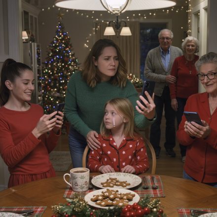 Podczas gdy moja siedmioletnia córka nakrywała do stołu na Boże Narodzenie, moja siostra zaczęła…