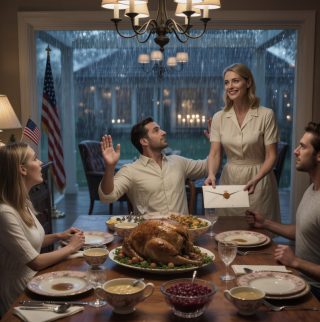 Mój mąż ogłosił, że sprzedaje nasz dom dla swojej kochanki – więc wręczyłam mu kopertę Nie spałem od 5:00 rano, nie dlatego, że ktoś mnie do tego zmuszał, ale dlatego, że chciałem, aby tegoroczna kolacja z okazji Święta Dziękczynienia była idealna. Kuchnię wypełniał zapach masła, cynamonu i szałwii, zupełnie jak moje wspomnienia z dzieciństwa w Ohio. 8-kilogramowy indyk, marynowany przez noc, powoli piekł się w piekarniku w temperaturze 175°C. Stałam przy zlewie w fartuchu, krojąc ciasto dyniowe i słuchając jednostajnego bębnienia deszczu o dach ganku. Za mną telefon mojego męża Matthew zadzwonił ponownie, już po raz szósty tego ranka. Zerknęłam przez drzwi kuchni i zobaczyłam go, jak stoi przy stole w jadalni, z oczami wlepionymi w ekran, z ustami wygiętymi w uśmiechu. Ten uśmiech nie był mi pisany od dłuższego czasu. „Matthew, możesz mi pomóc włożyć blachę ze słodkimi ziemniakami do piekarnika?” zawołałam. „Chwileczkę” – odpowiedział, a jego palce tańczyły na ekranie, jakby pociągała je jakaś niewidzialna nić. Zacisnęłam dłoń na ściereczce kuchennej. Oczywiście, jak co roku, wszystko robiłam sama – sprzątanie, gotowanie, planowanie menu. Ale ten rok był inny, nie dlatego, że byłam zmęczona, ale z powodu tępego bólu w piersi, który odpychałam od miesięcy. Dokładnie o 11:30 przyjechały moje dzieci. Emma właśnie przyjechała z Oregonu, z lekko podkrążonymi oczami od nocnej nauki, ale z promiennym uśmiechem. Lucas, który teraz pracował w Nowym Jorku, objął mnie od tyłu, gdy mieszałam sos żurawinowy, żartując. „W tym domu wciąż pachnie jak w najlepszym miejscu na świecie. Wiesz o tym, mamo?” Uśmiechnął się lekko i przez chwilę każda godzina nieprzespanego snu wydała mu się warta zachodu. Stół w jadalni został nakryty z dbałością. Wyjąłem różową porcelanę ze złotymi zdobieniami, której używaliśmy tylko na specjalne okazje. Świece delikatnie się paliły. Lniane serwetki były starannie złożone. Każdy szczegół został przemyślany. Mateusz nic o tym nie powiedział. Kiedy wszyscy już usiedli, nalałem wina i wsłuchałem się w śmiech dzieci rozbrzmiewający echem po sali. To był moment, który wyobrażałem sobie podczas każdego obowiązku i każdego przepisu. Wtedy Matthew odstawił kieliszek i gwałtownie podniósł się z miejsca. „Muszę coś ogłosić.” Jego głos był tak spokojny, że aż niepokojący. Przy stole zapadła cisza. Zobaczyłem, jak dłoń Emmy zamarła w powietrzu. Lucas mocno zmarszczył brwi. Matthew odchrząknął i poprawił koszulę, jakby przygotowywał się do wystąpienia na konferencji prasowej. „Postanowiłem sprzedać ten dom.” „Co?” Lucas niemal krzyknął, a jego krzesło zaszurało po podłodze. Matthew kontynuował, nie pozwalając na przerwanie, jakby gdyby nie zrobił przerwy, żadne z nas nie mogłoby powstrzymać słów przed ich wypowiedzeniem. „Jennifer i jej dzieci potrzebują więcej przestrzeni. Kayla właśnie skończyła cztery lata, a bliźniaki wkrótce pójdą do pierwszej klasy. Jej mieszkanie jest za małe dla trójki dzieci”. Na sekundę pokój się przechylił. Nie chodziło tylko o imię Jennifer. Chodziło o sposób, w jaki je wypowiedział, jakby należała do naszego stołu, jakby jej dzieci były jego odpowiedzialnością, jakby nasz dom był zasobem, którym mógł się podzielić bez pytania. Jennifer – imię, które słyszałam przelotnie przez ponad sześć miesięcy. Koleżanka z pracy, która dzwoniła poza godzinami pracy. Koleżanka z marketingu, która „potrzebowała wsparcia emocjonalnego”. A teraz miała trójkę dzieci i dom, który Matthew planował jej podarować. Emma spojrzała na mnie z rozchylonymi ustami, ale nie wydobyła z siebie ani słowa. Lucas poderwał się z krzesła, a jego oczy płonęły. Wpatrywałam się w Matthew, mężczyznę, który właśnie swoim głosem zniszczył wszystko, co zbudowałam przez dziewiętnaście lat – nasz dom, nasze zaufanie, święte chwile naszej rodziny – na oczach naszych dzieci. Nie wahał się zerwać z nami, by zrobić miejsce innej kobiecie. Nie krzyczałam. Nie trzasnęłam kieliszkiem z winem. Nie płakałam przy stole. Stanęłam powoli, pewnie, jakby każdy krok był już wyćwiczony. Weszłam do kuchni i otworzyłam trzecią szufladę, w której przez ostatnie trzy tygodnie ukrywałam kopertę. Wróciłam do stołu i postawiłam talerz obok talerza Matthew, tuż obok plamy sosu, którą zrobił, opowiadając o nowym domu i o tym, że dzieci potrzebują większego ogrodu. „Jeśli dziś jest dzień ogłoszeń”, powiedziałem, „to i dla ciebie coś mam”. Usiadłam z powrotem, odłożyłam sztućce i spojrzałam mu w oczy. Spojrzał na kopertę, jakby zmaterializowała się znikąd. Po raz pierwszy w jego oczach zniknęła zwykła arogancja – zastąpiona czymś bliższym niepokojowi, a może nawet strachowi, jakby wyczuł, że w środku nie ma tylko papieru. „Co to jest?” zapytał chrapliwym głosem. Moje usta lekko się uniosły, pozbawione ciepła, pozbawione gniewu. „Prezent za twoją jasność umysłu”. Potem spokojnie odkroiłam kolejny kawałek ciasta z batatów, żując go, mimo że miałam sucho w gardle. Nie musiałam mu tego tłumaczyć. Chciałam, żeby sam je otworzył. Emma wyszeptała: „Mamo… od jak dawna wiesz?” Nie spuszczałem wzroku z Matthew. „Wystarczająco długo, żeby się przygotować” – powiedziałem. „Wystarczająco długo, żeby nie zepsuć tej kolacji bezsensownym wybuchem”. Dla Matthew ta koperta była po prostu paczką papieru. Ale dla mnie była to cicha deklaracja. Wiem wszystko i jestem już o trzy kroki do przodu. Wciąż pamiętam dokładnie tę noc, kiedy po raz pierwszy zaczęłam podejrzewać Matthew. Był zimny, deszczowy marcowy wieczór. Czekałam na jego powrót do domu, jak zawsze. Dziewiętnaście lat małżeństwa, a on nigdy nie wracał do domu później niż o 22:00 bez telefonu. Ale tej nocy zegar wskazywał już 11:30, a wszystko, co słyszałem, to szum lodówki i deszcz uderzający o okno. Kiedy w końcu wszedł, w lekko pogniecionym płaszczu i z włosami wyglądającymi na świeżo uczesane, wiedziałam, że coś jest nie tak. „Przepraszam” – powiedział. „Spotkanie się przeciągnęło”. Rzucił torbę na krzesło, unikając mojego wzroku. Odgrzewałam lasagne już trzy razy. Zapytałam go o projekt, o klienta, o to, kto jeszcze był na spotkaniu. Miał odpowiedź na wszystko. Gładko. Schludnie. Bez skazy. Może zbyt nieskazitelne. Po tamtej nocy późne spotkania zaczęły pojawiać się w jego kalendarzu coraz częściej. Zanotowałam to, ale nic nie powiedziałam. Powtarzałam sobie, że po prostu poświęca się pracy. Powtarzałam sobie, że sobie to wyobrażam. Ale prawda jest taka, że ​​już zacząłem zwracać na to uwagę. Po raz pierwszy usłyszałam imię Jennifer pewnego wieczoru pod koniec kwietnia. Zmywałam naczynia po kolacji, gdy zadzwonił telefon Matthew. Na ekranie wyświetliło się imię i nazwisko Jennifer M. Marketing. Nie byłam typem osoby, która zagląda do wiadomości męża, ale kiedy zobaczyłam, że odrzucił połączenie i szybko napisał: „Nie dzwoń teraz. Jest w domu”, zamarłam nad zlewem. Od tego dnia nazwisko Jennifer zaczęło pojawiać się częściej — w luźnych rozmowach, w mimowolnych wzmiankach, gdy opowiadał o pomysłach zespołu marketingowego lub gdy opisywał błyskotliwą kobietę, która właśnie dołączyła do firmy. Jennifer, która naprawdę rozumie psychologię klienta, która jest kreatywna, jeśli chodzi o strategie kampanii, która przechodzi rozwód i potrzebuje kogoś, z kim mogłaby porozmawiać. A ja? A co ze mną? Pewnego poranka na początku maja przypadkowo zobaczyłem błysk zdjęcia na ekranie telefonu Matthew’a, gdy ten spał na kanapie. Zdjęcie zrobiono w parku. Matthew, w swoim znajomym szarym T-shircie, wiązał sznurowadła chłopcu. Obok niego stała brunetka, obejmująca w ramionach młodą dziewczynkę o promiennym uśmiechu. Nie wiedziałam, czy czuć się załamana, czy oszołomiona, ponieważ zdjęcie zostało zrobione tego samego dnia, w którym powiedział mi, że idzie na mecz koszykówki z Lucasem. Nie skonfrontowałem się z nim od razu. Zamiast tego otworzyłem laptopa i zacząłem szukać. Jennifer Marks. Mieszka na północnych przedmieściach. Była dyrektor marketingu w małej firmie. Matka trójki dzieci. Rozwiodła się pod koniec zeszłego roku. Jej media społecznościowe były pełne zdjęć jej nowej rodziny. Dzieci, pikniki, radosne kolacje i bezimienny mężczyzna, którego rozpoznałam od razu. Mateusz. Kiedyś odmówił zabrania mnie do cukierni na Springville Street, mówiąc: „To za daleko, nie warto”. A jednak na jednym ze zdjęć Jennifer uśmiechała się szeroko obok różowej babeczki z podpisem: „Prezent od kogoś, kto sprawia, że ​​życie jest słodsze”. Zdezorientowany. Upokorzony. Zmiażdżony. Tę burzę emocji nosiłam w sobie przez cały czerwiec. Ale nadal nie działałem. Nie stawiałem czoła. Potrzebowałem czegoś więcej. Potrzebowałem pewności. Potem nadszedł dzień, w którym Emma mimochodem, w tonie całkowicie niewinnym, wspomniała: „Ostatnim razem, kiedy widziałem tatę, był z kimś i trójką małych dzieci. Myślałem, że to kolega z pracy, ale sposób, w jaki szli razem… trochę przypominał rodzinę, rozumiesz?” Wtedy wszystko stało się boleśnie jasne. Matthew nie tylko oszukiwał. Budował nowe życie, nową rodzinę – jednocześnie oczekując, że nakryję do stołu, zaplanuję naszą rocznicę i przypomnę naszym dzieciom, żeby częściej dzwoniły do ​​ojca. Nie czułam się już żoną. Czułam się jak osoba zastępcza. Kobieta, która ogrzewała dom na wypadek, gdyby potrzebował przerwy od swojego poprzedniego życia. Ale już nie czekałam na jego powrót do domu. Od tamtej chwili zacząłem dokumentować wszystko. Każdy dziwny komentarz. Każdą podejrzaną transakcję bankową. Każde kłamstwo, które zbyt gładko wymknęło mu się z ust. Nie płakać. Nie oskarżać. Aby się przygotować. Koperta pozostała zapieczętowana tej nocy. Nie było takiej potrzeby. Wiedziałam dokładnie, co włożyłam do środka i wiedziałam, że jest wystarczająco ciężka, żeby nie dać Matthew spać przez wiele nocy. W tej kopercie znajdowało się coś, czego nie mógł usunąć, czego nie mógł wypatrzeć za pomocą swoich zwykłych kłamstw — dowody finansowe, wyraźne, poświadczone notarialnie, z liczbami i datownikami. Pierwsza rysa na jego finansowej masce pojawiła się na początku lipca, kiedy otrzymałem zawiadomienie z zakładu energetycznego. Rachunek z poprzedniego miesiąca nie został opłacony. Po raz pierwszy od prawie dwudziestu lat moje nazwisko pojawiło się na liście zaległości. Zamarłam. Jak zawsze, przelewałam swoją część wydatków domowych na Matthew. On miał zająć się resztą. Nigdy nie opuścił żadnej płatności. Zadzwoniłem do niego zaraz po zakończeniu rozmowy z dostawcą usług. „Myślałem, że zapłaciłeś rachunek.” „Och, to musiał być błąd systemu” – powiedział. „Sprawdzę później. Nie martw się”. Ale martwiłem się. Od tego dnia po cichu sprawdzałem konta bankowe powiązane z naszymi nazwiskami. Wtedy znalazłem coś, co o mało nie sprawiło, że upuściłem telefon. Jedenaście miesięcy temu otworzyłem nowe konto oszczędnościowe, na którym widniały tylko dwa nazwiska — Matthew Davidson i ktoś, o kim nigdy nie słyszałem. Jennifer E. Marks. Na początku myślałem, że to pomyłka. Ale po zalogowaniu się na wyciągi poczułem, że moje serce zwalnia. Transakcje odbywały się regularnie, niemal codziennie. 75 dolarów w Little Dreamers, luksusowym sklepie z meblami dla dzieci. 129 dolarów w Sweet Sprinkles Bakery, znanej z niestandardowych tortów urodzinowych. 340 dolarów w Tiny Steps Shoes, butiku z niestandardowym obuwiem dla dzieci. 700 dolarów zapłacono przedszkolu Bright Horizons. Żadne z tych imion nie miało nic wspólnego ze mną ani z naszymi dziećmi. Wróciłam i sprawdziłam nasze rachunki. Prąd był opóźniony. Nasz abonament internetowy został obniżony, żeby obniżyć koszty. Czesne Emmy za studia – pieniądze, które, jak myślałam, Matthew przelał – nigdy nie dotarło. Siedziałem pośród tych papierów, moje dłonie były lodowate. Matthew wyczerpał pieniądze z naszego małżeńskiego konta, aby utrzymać trójkę dzieci, które nie były jego dziećmi, podczas gdy jego córka musiała walczyć o przetrwanie dzięki stypendiom i pracom dorywczym. Zacząłem drukować każdy wyciąg bankowy z ostatnich trzech miesięcy, strona po stronie, transakcja po transakcji. Nie chciałem w to wierzyć, ale każda wydrukowana linijka wnikała coraz głębiej w niezaprzeczalną prawdę. Mężczyzna, za którego wyszłam, wykorzystał nasze rodzinne pieniądze, aby założyć nową rodzinę, potajemnie, ale z jasnym planem. Znalazłem jedną podejrzanie dużą płatność – 1980 dolarów – na rzecz firmy zajmującej się projektowaniem wnętrz w Lincoln Park. Poszedłem tam osobiście, udając zainteresowanego klienta. Recepcjonistka spojrzała na zdjęcie, które jej pokazałem i od razu powiedziała: „Och, to panna Marks u swojego chłopaka, prawda? Właśnie skończyli urządzać pokój dziecięcy. Nadal mamy próbki projektu, jeśli chcesz zobaczyć.” Udało mi się wydusić uprzejme „dziękuję”, czując jednocześnie, jak coś wali mi się za żebrami. W domu otworzyłam szafę Matthew’a na płaszcze. W bocznej kieszeni marynarki, którą często nosił na spotkania z klientami, znajdował się stos paragonów. Spożywcze, sklepy z zabawkami, apteki – wszystko z artykułami dla dzieci. Był nawet paragon za tort urodzinowy z różowym lukrem, na którym widniał następujący napis: „Wszystkiego najlepszego z okazji 5. urodzin, Elise.” Elise nie była moją siostrzenicą. Nie była też przyjaciółką Emmy. Elise była córką kobiety, którą Matthew potajemnie chronił. Zebrałam wszystko – wyciągi, paragony, zdjęcia, podsumowania transakcji – i zakleiłam je w dużej kopercie. Napisałam na niej „Matthew” tym samym starannym charakterem pisma, którym kiedyś pisałam do niego listy miłosne, kiedy jeszcze się spotykaliśmy. Nie napisałem nic więcej. Pozwalam, aby liczby i papier przemówiły. Tej nocy, gdy on rozmawiał przez telefon z Jennifer, udając, że to rozmowa służbowa, ja stałam w ciemności, opierając rękę na klamce drzwi i słyszałam każde jego słowo. „Nie martw się. Dom będzie na twoje nazwisko do końca miesiąca. To tylko papierkowa robota. Wybierz kolor zasłon.” Odwróciłem się, otworzyłem drukarkę i zacząłem robić drugą kopię dla mojego prawnika. Wiedziałem, że tego będę potrzebować. Spotkałem Gregory’ego Palmera w poniedziałkowy poranek na początku września w słonecznym biurze na szóstym piętrze budynku w centrum miasta. Tabliczka na drzwiach głosiła: Palmer and Associates: Rozwody i ochrona majątku osobistego. Wyglądał na pięćdziesiątkę, miał bystre, choć nie zimne spojrzenie i spokojny, opanowany głos, jakby każde słowo zostało starannie wyważone. Podałem mu plik, nad którym pracowałem przez trzy tygodnie – wyciągi bankowe, transakcje, zrzuty ekranu, paragony ze sklepów, a nawet fakturę za tort urodzinowy dla małej dziewczynki, która nie była moja. Gregory przewracał kolejne strony, kiwając głową. „Wykonałeś pracę, która zazwyczaj wymaga pełnego zespołu kryminalistycznego” – powiedział. „Nie sądzę, żebyśmy musieli zatrudniać prywatnego detektywa”. Uśmiechnąłem się słabo. „Kto potrzebuje nadzoru, skoro twój mąż zostawia za sobą finansowy ślad na każdym kroku?” „Muszę zatrzymać ten dom” – powiedziałam stanowczo. „On planuje go sprzedać, a ja na to nie pozwolę”. Gregory lekko skinął głową, zanim odłożył teczkę. „Czy dom jest obecnie zarejestrowany na obie nazwy?” „Tak” – odpowiedziałem. „Ale większość kredytu hipotecznego została spłacona z mojego konta. Mam wyciągi.” „Doskonale” – powiedział. „W takim razie będziemy bronić twojego roszczenia”. Od tego tygodnia chodziłam do biura Gregory’ego w każdy wtorek po pracy. Każde spotkanie było umawiane na NLS, moje panieńskie nazwisko. Nie zostawiałam wiadomości głosowych. Nie wysyłałam maili. Cała korespondencja była pisana ręcznie i wysyłana pocztą, jakbym żyła w innej epoce. Ale w tamtych czasach tajemnica była nadal najostrzejszą bronią. Każdy dokument podpisywałem pewną ręką. Czasami zastanawiałem się: czy moja ręka była tak pewna, kiedy podpisywałem akt ślubu? Nadszedł październik i zrobiło się zimno. Na zewnątrz Matthew wciąż odgrywał rolę normalnego męża. Nie miał pojęcia, że ​​dom, który planował sprzedać, nie należy już do niego, tak jak przypuszczał. Zmieniłem kombinację do sejfu. Uporządkowałem wszystkie nasze dokumenty prawne. Wysłałem kopię całej dokumentacji prawnej do sejfu bankowego zarejestrowanego wyłącznie na moje nazwisko. Zresetowałem tablicę, po czym usiadłem i czekałem na swój moment. I dał mi to. Tego wieczoru, kiedy Matthew stanął przy stole w Święto Dziękczynienia i śmiało oznajmił, że sprzedaje dom, nie byłem zaskoczony. Miałem wrażenie, jakbym obserwował człowieka podpisującego się z arogancją pod własnym wyrokiem. Nikt nie otwiera koperty, gdy czuje, że jej zawartość może zrujnować cały jego plan na przyszłość. I o to zadbałem. W kopercie znajdowała się kopia aktu własności domu, teraz wystawionego wyłącznie na moje nazwisko, szczegółowe zestawienie wydatków Matthew z notatkami na temat każdej transakcji z udziałem Jennifer, a także poświadczony notarialnie akt prawny potwierdzający rozdzielność majątkową małżeńską. W załączniku znajdowała się krótka notatka napisana ręcznie starannym pismem. Nie musiałem wygrać tego domu. Po prostu nie chciałem pozwolić ci sprzedać czegoś, czego nigdy w pełni nie posiadałeś. Matthew nie otworzył koperty w noc Święta Dziękczynienia. Ale już w chwili, gdy położyłam go na stole, wiedziałam, że nie zdoła zjeść ani kęsa więcej. Tej nocy usłyszałem jego kroki na dole – ciężkie, urywane, a potem znowu ruszające. Trwało to prawie dwie godziny. Kiedy zgasiłem światło, żeby iść spać, koperta wciąż była schowana w płaszczu, który powiesił przy drzwiach. Ale rano było już otwarte. Wiedziałam o tym, bo gdy weszłam do kuchni, żeby zrobić kawę, zobaczyłam Matthew siedzącego w milczeniu przy stole w jadalni, z przekrwionymi oczami i ściskającego stos dokumentów, jakby mogły w jakiś sposób odwrócić to, co się właśnie wydarzyło. „Co zrobiłeś?” zapytał ochrypłym głosem. Odstawiłem kawę, nie odwracając się. „Ochroniłem to, co próbowałeś wyrzucić”. Długo milczał, a potem nagle wstał. Wyciągnął telefon, a jego ręce trzęsły się tak bardzo, że ekran trzykrotnie się wyślizgnął, zanim udało mu się go odblokować. Słyszałem, jak powiedział Jennifer, przerywając ciszę. „Kochanie” – zaczął, starając się brzmieć spokojnie – „w sprawie domu. Jest tylko mały problem. Papierkowa robota… jeszcze nie jest sfinalizowana”. Nalałem sobie kawy i milczałem. Głos Jennifer rozległ się z głośnika tak głośno, że nie musiałem wysilać się, żeby ją usłyszeć. „Obiecałeś mi. Powiedziałeś, że dom jest twój. Dzieci już wybrały kolor ścian, Matthew. Powiedziałeś, że wprowadzimy się w przyszłym miesiącu”. Matthew zatoczył się na krzesło. Na jego skroniach wystąpił pot. „To tylko kwestia papierkowej roboty” – powiedział. „Zajmuję się tym. Ja…” „Kłamiesz!” – krzyknęła. „Rzuciłam pracę. Odrzuciłam propozycję, żeby ojciec moich dzieci był z tobą. A teraz mówisz mi, że ten dom nigdy nie był twój?” Rozmowa dobiegła końca. Matthew opadł na krzesło, blady, jakby właśnie dostał wezwanie do sądu. Wtedy wyszłam z kuchni, zostawiając go z dokumentami, które płonęły w przyszłości, którą zbudował na kłamstwach. Jennifer wyjechała z miasta w następny poniedziałek. Wiedziałem, bo Emma widziała, jak pakuje walizki i trójkę dzieci do wynajętego SUV-a zaparkowanego przed kancelarią. „Mamo” – powiedziała – „bardzo płakała. Miała całą mokrą twarz. A tata po prostu stał na parkingu. Nawet się nie zbliżył”. Wzruszyłem ramionami. „Każdy jest odpowiedzialny za swoje wybory, kochanie.” Niecałe dwa tygodnie później Matthew został zwolniony z firmy. Oficjalnym powodem była restrukturyzacja wewnętrzna, ale wszyscy wiedzieli. Kiedy dowiedzieli się, że użył firmowej karty na wydatki osobiste – a przez wydatki osobiste mieli na myśli Jennifer i trójkę dzieci – nie było już czego bronić. Przeprowadził się do starej kawalerki po zachodniej stronie. Tego samego miejsca, które kiedyś uważał za ciasne, ciemne i nie nadające się do zamieszkania. Jego samochód został zajęty za nieopłacone raty. Rolex, którego nosił na spotkaniach, został teraz wpisany na listę aktywów lombardowych. Emma i Lucas nie chcieli się z nim widzieć. Za każdym razem, gdy do niego pisał, Emma odpowiadała zaledwie trzema słowami: „Zamiast tego zapytaj mamę.” Jeśli chodzi o Lucasa, to gdy Matthew zadzwonił po raz czwarty, w końcu odebrał. „Czego chcesz?” „Chcę tylko wyjaśnić, co się stało. To nie tak, jak myślisz.” „Nie” – odpowiedział Lucas. „Dokładnie tak myślę. Wybrałeś inną rodzinę zamiast swojej prawdziwej, a teraz chcesz wrócić, jakby nic się nie stało”. Mateusz nie miał odpowiedzi. Lucas dodał: „Nie potrzebuję, żebyś cokolwiek naprawiał. Ale jeśli nadal masz choć odrobinę szacunku dla mamy, to odejdź cicho. To jedyna przyzwoita rzecz, jaką możesz teraz zrobić”. Nie wiem, czy Matthew wycofał się ze względu na słowa naszego syna, czy dlatego, że nie miał dokąd pójść, ale po tym zdarzeniu zniknął z mojego życia niczym zaschnięty atrament starty z kartki. Ludzie, którzy kiedyś go podziwiali, tylko wzdychali. Nieliczni, których kiedyś poniżał, po prostu się uśmiechali. A ja nigdy nie oglądałem się za siebie. Nie czekałem, aż się złamie. Liczyło się dla mnie tylko to, żeby życie, za które nas oddał, obróciło się w pył. Zacząłem remont domu w styczniowy poranek, gdy rzadkie zimowe słońce wpadało przez okno w kuchni, sprawiając, że kurz w powietrzu migotał niczym zawieszony w powietrzu brokat. Nie było projektantów wnętrz, tablic inspiracji, profesjonalnej ekipy – tylko ja, puszka oliwkowej farby i para gumowych rękawiczek pożyczonych od Emmy. Zacząłem od salonu, miejsca, w którym Matthew siadywał co wieczór, czytając maile ze słuchawkami na uszach, z twarzą zastygłą jak kamień. Teraz ściany miały delikatną, kojącą szarość. Zdjęcia rodzinne, które zdjąłem kilka tygodni wcześniej, zniknęły. Na ich miejscu wisiały trzy abstrakcyjne obrazy, które kupiłam w lokalnym sklepie z rękodziełem. Zamurowałam starą półkę z książkami z gabinetu Matthew i zamieniłam pokój w swój własny kącik do czytania: kremowy fotel, zabytkowa lampa stojąca, kilka małych roślin i zapach olejku eterycznego ze słodkiej pomarańczy każdego popołudnia. Nie nazywałem tego biurem. Nazywałem to miejscem, w którym w końcu mogłem odetchnąć. Lucas przyszedł z wizytą w sobotnie popołudnie. Wszedł do salonu i zamarł. „Mamo… zmieniłaś wszystko.” Pewnymi rękami sięgnęłam po czajniczek, a ciepło cicho rozlało się po mojej piersi. „Myślę, że nadszedł czas, aby ten dom odzwierciedlał osobę, która w nim mieszka”. Lucas nie pytał o nic więcej, ale jego oczy zobaczyły we mnie kobietę, która znowu żyje, a nie już jak wyczerpaną matkę, kurczowo trzymającą się czegoś, co dawno temu zgniło. Emma mieszkała w Portland i odbywała staż w firmie zajmującej się projektowaniem krajobrazu. Dzwoniła do mnie trzy razy w tygodniu. Każdy telefon zaczynał się od: „Mamo, właśnie dowiedziałam się czegoś nowego”, a kończył: „Bardzo za tobą tęsknię”. Powiedziała, że ​​dzięki mnie w końcu zrozumiała. Kobiety nie muszą cierpieć, żeby utrzymać rodzinę. Kobiety mogą na nowo wybierać siebie i wierzę, że Emma będzie wybierać siebie dalej, za każdym razem z większą stanowczością i pewnością siebie niż wcześniej. Nie wróciłam do pracy od razu. Wzięłam dwa miesiące wolnego – pierwszy raz w życiu – bez ścisłego harmonogramu. Zamiast tego, zostałam wolontariuszką w ośrodku wsparcia dla kobiet, pomagając, słuchając i wspierając kobiety, które były tak samo zagubione jak ja kiedyś. Gregory Palmer, mój prawnik, został moim przyjacielem. Zaczęło się od telefonów służbowych, potem była piątkowa poranna kawa. Gregory nigdy nie pytał o Matthew, nigdy się nade mną nie litował. On po prostu pytał o proste rzeczy. „Co czytasz w tym tygodniu?” „Czy przesadziłeś ogród?” „Czy lubisz teatr?” Nie spieszyło mi się z etykietowaniem tego, co mieliśmy. Po prostu wiedziałam, że za każdym razem, gdy rozmawialiśmy, śmiałam się coraz głośniej i nie czułam potrzeby udowadniania czegokolwiek. Wiosną tego roku umieściłem tabliczkę z nazwiskiem na bramie wejściowej. Norah Ellis. Koniec z Davidsonem. Koniec ze śladami lat, kiedy żyłem w czyimś cieniu. Pewnego dnia dostałam z sądu kopertę z potwierdzeniem odbioru. Matthew oficjalnie złożył pozew o rozwód, ale tym razem moje ręce nie drżały. Położyłem papiery na świeżo pomalowanym drewnianym stole, nalałem sobie kieliszek czerwonego wina i włączyłem moją ulubioną płytę jazzową. Zasadziłam na nowo cały ogródek na podwórku, ten, który Matthew kiedyś nazwał stratą czasu. Posadziłam polne stokrotki, lawendę, a nawet kilka pomidorków koktajlowych. Każdego ranka wychodziłam na zewnątrz, żeby je podlać, patrzyłam, jak liście kołyszą się na wietrze i czułam się odrodzona. Pewnego kwietniowego popołudnia, sadząc lawendę, zadzwonił Matthew. Jego numer pojawił się w moim telefonie, ponieważ Matthew nie odbierał, ale z jakiegoś powodu – może z cichej ciekawości – odebrałam. „Norah” – w jego głosie słychać było wahanie. „Wiem, że nie powinienem dzwonić, ale… muszę zobaczyć się z dziećmi”. Nic nie powiedziałem. „Po prostu… chcę wszystko naprawić. Wiem, że wszystko zniszczyłam, ale jeśli jest jakakolwiek szansa – jakakolwiek szansa – żeby porozmawiać z Emmą i Lucasem, zrobię wszystko”. Spojrzałem w niebo. Kilka ptaków szybowało po delikatnym błękicie. Wiatr niósł zapach wilgotnej ziemi i olejku miętowego z dyfuzora na ganku. Wziąłem głęboki oddech. „Matthew, twoje dzieci nie są już małe. Nie da się ich przekupić ani oszukać. Są dorosłe i wiedzą wszystko. To od nich zależy, czy zasługujesz na to, żeby być w ich życiu”. „Wiem” – zrobił pauzę. „Ale proszę… czy możesz mi pomóc? Powiedz im, że się zmieniłem”. Rozłączyłem się. Brak mi słów. Trzy dni później zadzwonił Lucas. „Mamo, tata do mnie napisał.” Układałem książki w moim ulubionym kąciku do czytania. „Co zamierzasz zrobić?” zapytałem spokojnie. „Już to zrobiłem” – powiedział Lucas. „Powiedziałem mu. Odszedł od tej rodziny. Nie wróci, jakby nic się nie stało. Nie mogę mu już ufać”. Usiadłem, lekko opierając rękę na kolanie. „Jestem z ciebie dumny.” Lucas nic nie powiedział, ale słyszałam, że oddycha powoli i równomiernie. Emma odpowiedziała Matthewowi jedną krótką wiadomością. „Kiedy widziałeś jak mama upada, nie wróciłeś, żeby ją podnieść, więc nie udawaj, że cię to obchodzi, skoro teraz stoi o własnych siłach”. Nie wiem, jak Matthew teraz mieszka po drugiej stronie miasta, ale słyszałem kilka rzeczy. Że stracił pracę. Że odrzucono go z większości stanowisk średniego szczebla z powodu braku zaufania finansowego. Że Jennifer tym razem poszła do dentysty. Stabilnie. Miło. Wynajmuje stare mieszkanie na południu miasta, dojeżdża autobusem do pracy i ciągle zalega z wypłatami. Kobieta z mojej grupy wolontariuszy powiedziała, że ​​widziała go kiedyś w kolejce w sklepie dyskontowym – chudego i zagubionego. Nie była pewna, czy to on, dopóki się nie odwrócił i niezręcznie nie skinął głową. Nie czułem się zadowolony z siebie. Po prostu poczułem się wykończony. Ostatnio budzę się z zapachem świeżej kawy. Podlewam ogródek. W każdy piątek rozmawiam z Gregorym w Corner Cafe. Emma przesyła mi zdjęcia swojego pierwszego projektu ogrodu społecznościowego w Portland. Lucas właśnie awansował na kierownika zespołu w swojej firmie technologicznej w Austin. Nasza rodzina nie jest kompletna w tradycyjnym sensie, ale jest całością na swój własny sposób. Kiedyś myślałem, że zemsta oznacza sprawić komuś sto razy większe cierpienie. Ale nie – prawdziwa zemsta to żyć tak dobrze, że nie ma już dla niego miejsca, by cię znowu skrzywdzić. Pewnego razu, popijając espresso, Gregory powiedział: „Norah, ty nie tylko przetrwałaś, ty się odmieniłaś”. Zaśmiałem się. „Nie lubię słowa „przemieniony” – powiedziałem. „Nie muszę stawać się kimś nowym. Po prostu musiałem być w pełni sobą, bez proszenia o pozwolenie”. Tego lata Emma, ​​Lucas i ja urządziliśmy małe przyjęcie w ogrodzie. Bez powodu – po prostu, żeby uczcić piękny dzień. Otoczony kwiatami, patrzyłem, jak śmiech moich dzieci tańczy w rytm zachodzącego słońca. I w tej chwili wszystko wydawało się spokojne. Moja historia nie opowiada o zdradzie. Opowiada o tym, jak kobieta odzyskała życie po głębokim złamaniu serca. Kiedyś wierzyłam, że muszę się poświęcić, żeby utrzymać rodzinę. Ale prawda jest taka, że ​​odpuszczenie we właściwym momencie wymaga większej odwagi. Szczęście nie bierze się z błagania kogoś, żeby został. Rodzi się z budowania życia, w którym nigdy nie musisz prosić o pozwolenie, żeby być sobą. A czasami to właśnie straty są tym, co ostatecznie otwiera drogę do wolności. Co sądzicie o wyborach Norah i zakończeniu, jakie spotkało Matthew? Podzielcie się swoimi przemyśleniami w komentarzach. I nie zapomnijcie śledzić tego kanału, aby poznać więcej poruszających historii o rodzinie, miłości i życiowych przełomach.