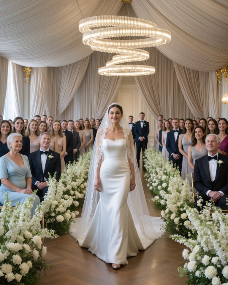 „Wyjdź sam” – zaśmiała się mama. „Chyba tak się dzieje, kiedy wychodzi się za mąż za kogoś, kto nie ma nikogo”. Więc poszłam. Chwyciłam bukiet i szłam sama, słysząc, jak rodzice szepczą o tym, jaki „mały” i „żenujący” był mój ślub. Nie mieli pojęcia, kto siedzi na tych krzesłach. Kiedy drzwi się otworzyły i wstał burmistrz, a za nim senator i mój kurator, rodzice w końcu przestali się śmiać – i uświadomili sobie, kim tak naprawdę jest ich „nikt”.