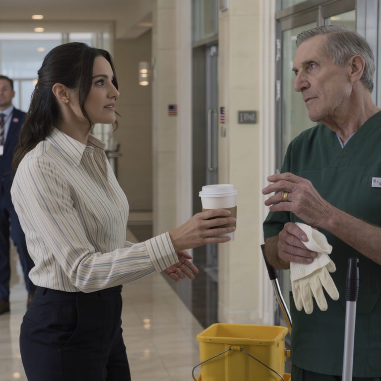 Nalałem kawy staremu woźnemu, z którego moja rodzina uwielbiała się naśmiewać, a potem okazało się, że wcale nim nie był. Był moim dziadkiem miliarderem i ten drobny akt dobroci był ostatnią próbą, jakiej potrzebował… żeby zdecydować, kto odziedziczy wszystko, a kto odejdzie z niczym.