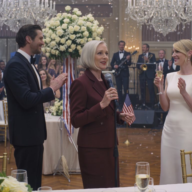 „Pozwolę twojej matce zamieszkać w moim starym mieszkaniu” – ogłosiła moja nowa synowa na ślubie. Uśmiechnęłam się, mówiąc, że mam własny dom. Mój syn przerwał: „Właściwie, mamo, jej rodzice wprowadzają się do twojego domu”. Złapałam mikrofon i powiedziałam głośno…