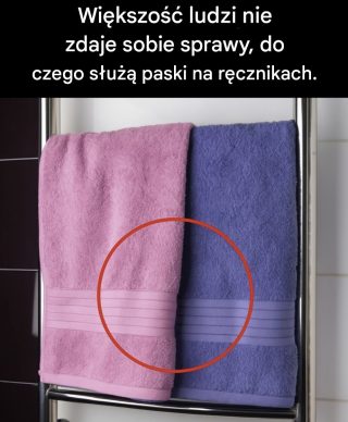 Te paski na ręcznikach mają prawdziwe zastosowanie… o którym być może nie wiedziałeś