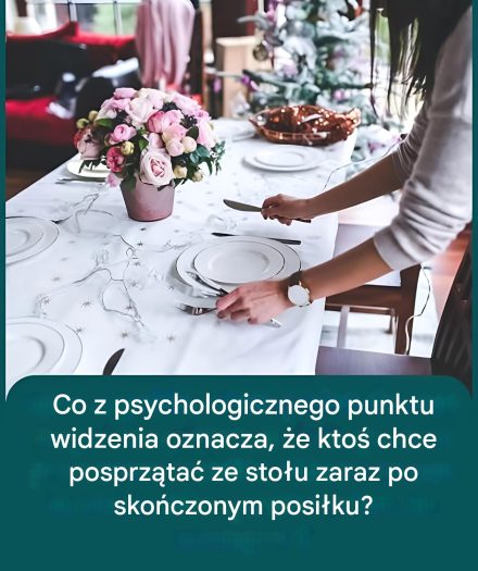 Co z psychologicznego punktu widzenia oznacza, że ​​ktoś chce posprzątać ze stołu zaraz po skończonym posiłku?