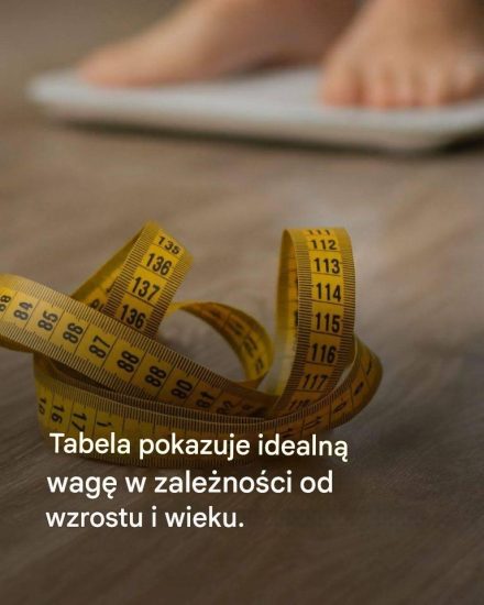 Równowaga zdrowotna: Tabela pokazuje idealną wagę w zależności od wzrostu i wieku