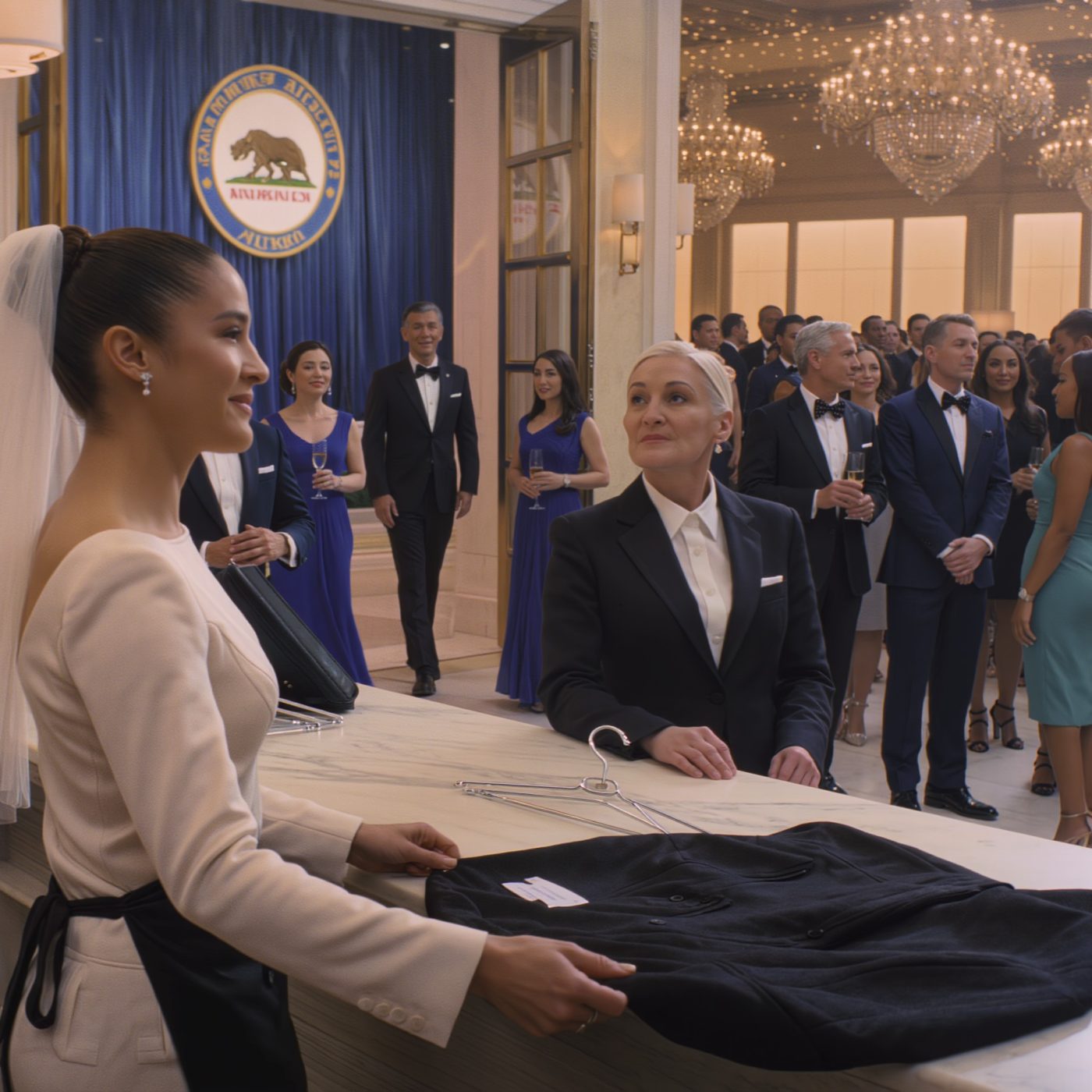 Pomóc z płaszczami,” powiedziała mama. “Gubernator przemawia. Nie zawstydź mnie.” Wziąłem fartuch. Następnie gubernator Martinez ogłosił: “Dziękujemy dyrektorowi Chenowi, który prowadzi naszą fundację o wartości 2,1 miliarda dolarów.” Wskazał na mnie. SZKŁO MAMY SIĘ ROZTRZASKAŁO.