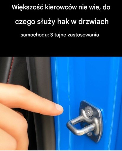 Haczyk na drzwiach samochodu: 3 nieoczekiwane zastosowania