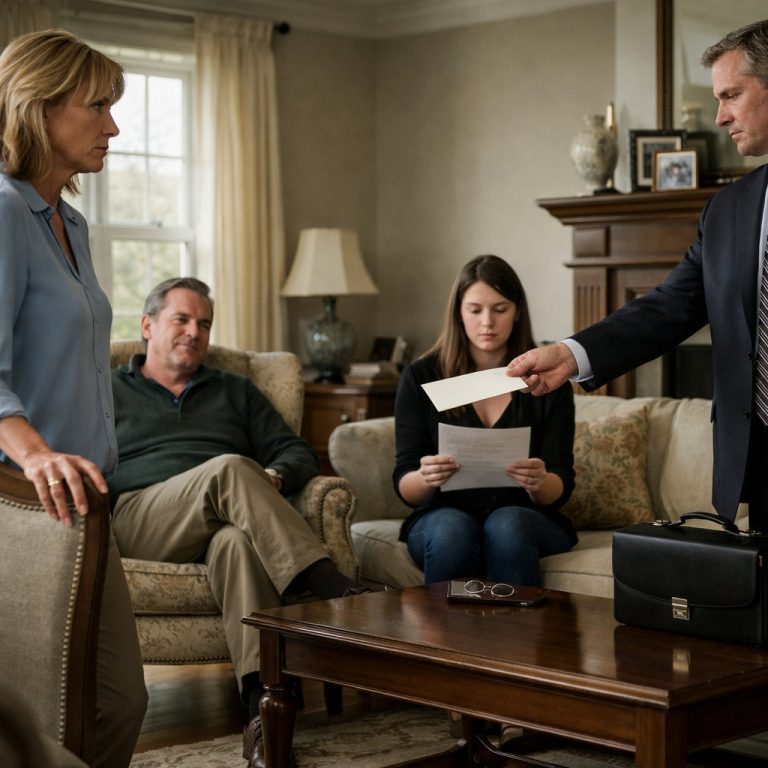 Przez dziesięć lat opiekowałam się teściową. Po jej pogrzebie wróciłam do domu i zastałam męża, jego siostrę i prawnika czekającego. Odczytano testament: dom dla Ryana, 5 000 dolarów dla mnie — za moją ‘usługę’ — i 48 godzin na wyjazd. Wyszedłem w milczeniu. Trzy dni później otworzyłem kopertę, którą dała mi przed śmiercią — i wszystko się zmieniło.