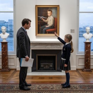 Sprzątając luksusowy apartament miliardera, uświadomiłem sobie, że rozpoznaję dziecko na jego portrecie.