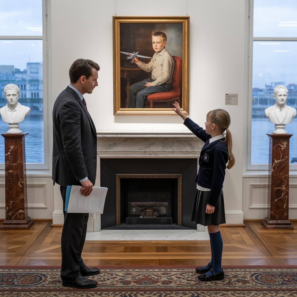 Sprzątając luksusowy apartament miliardera, uświadomiłem sobie, że rozpoznaję dziecko na jego portrecie.