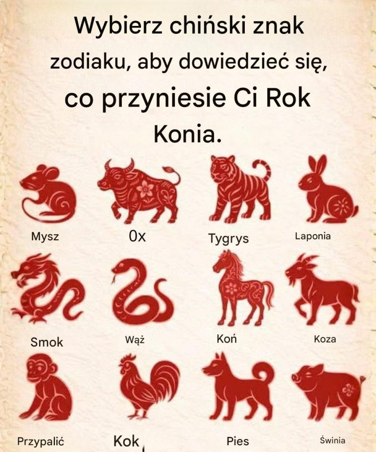 Wybierz chiński znak zodiaku i odkryj, co przyniesie Ci Rok Konia.