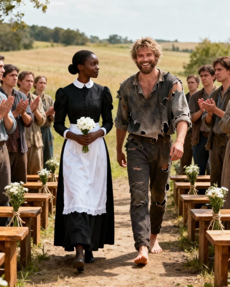 Une femme de ménage noire épouse un sans-abri, les invités rient – ​​jusqu’à ce que le marié révèle une vérité choquante