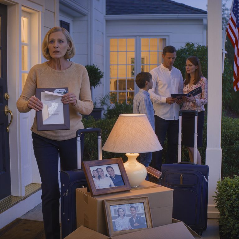 Po powrocie z podróży zastałam swoje rzeczy przy drzwiach i wiadomość od syna: „Przepraszam, mamo. Nie ma dla ciebie miejsca”. Dlatego przeprowadziłam się do mojego ukrytego mieszkania i wstrzymałam transfer domu. Na zebranie rodzinne zabrałam ze sobą mojego prawnika. Nikt się tego nie spodziewał.