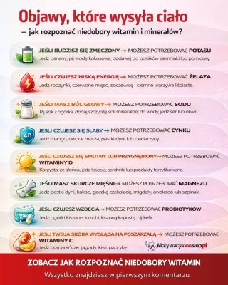 Objawy, które wysyła ciało – jak rozpoznać niedobory witamin i minerałów?