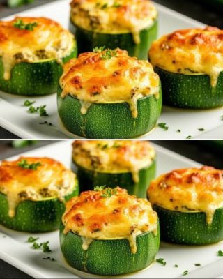 Faszerowane łódki z cukinii