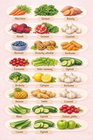 Produkty wspierające naturalne oczyszczanie organizmu